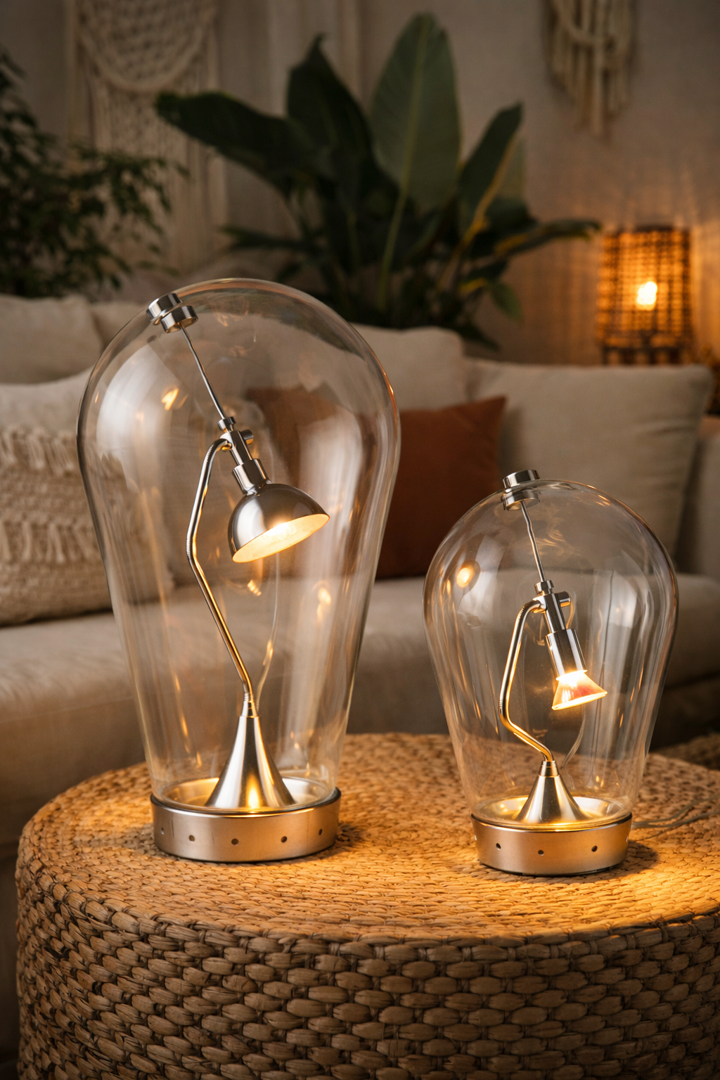 Modern Glass Dome Table Lamp