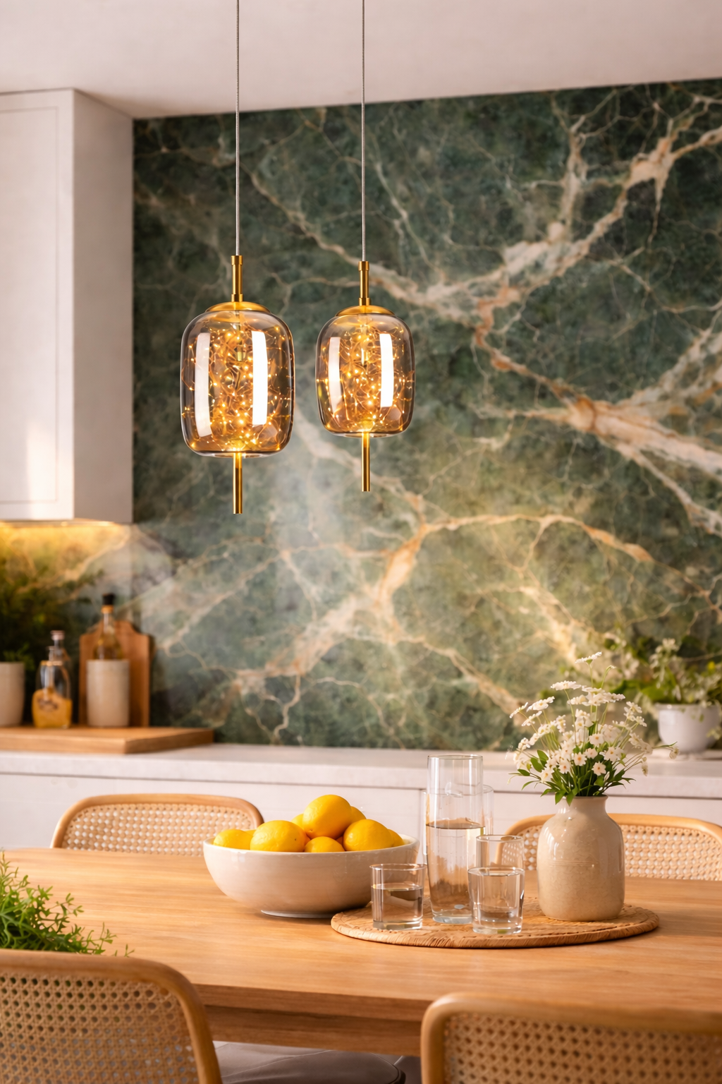 Nordic Style Glass Pendant Light for Bar and Hotel