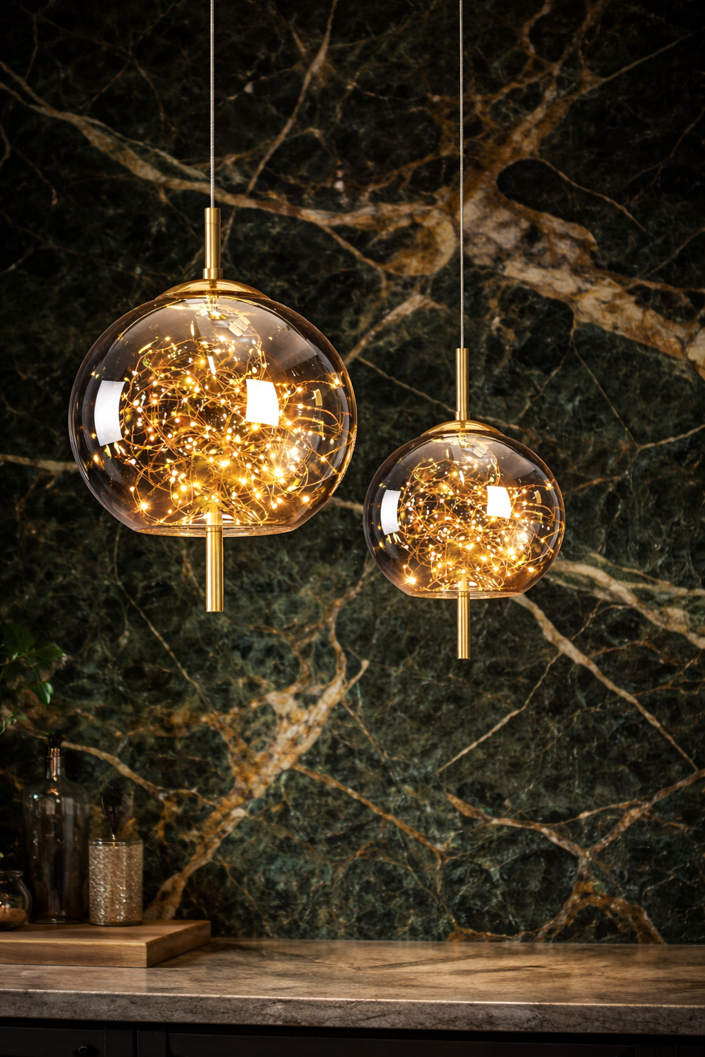 Nordic Style Glass Pendant Light for Bar and Hotel