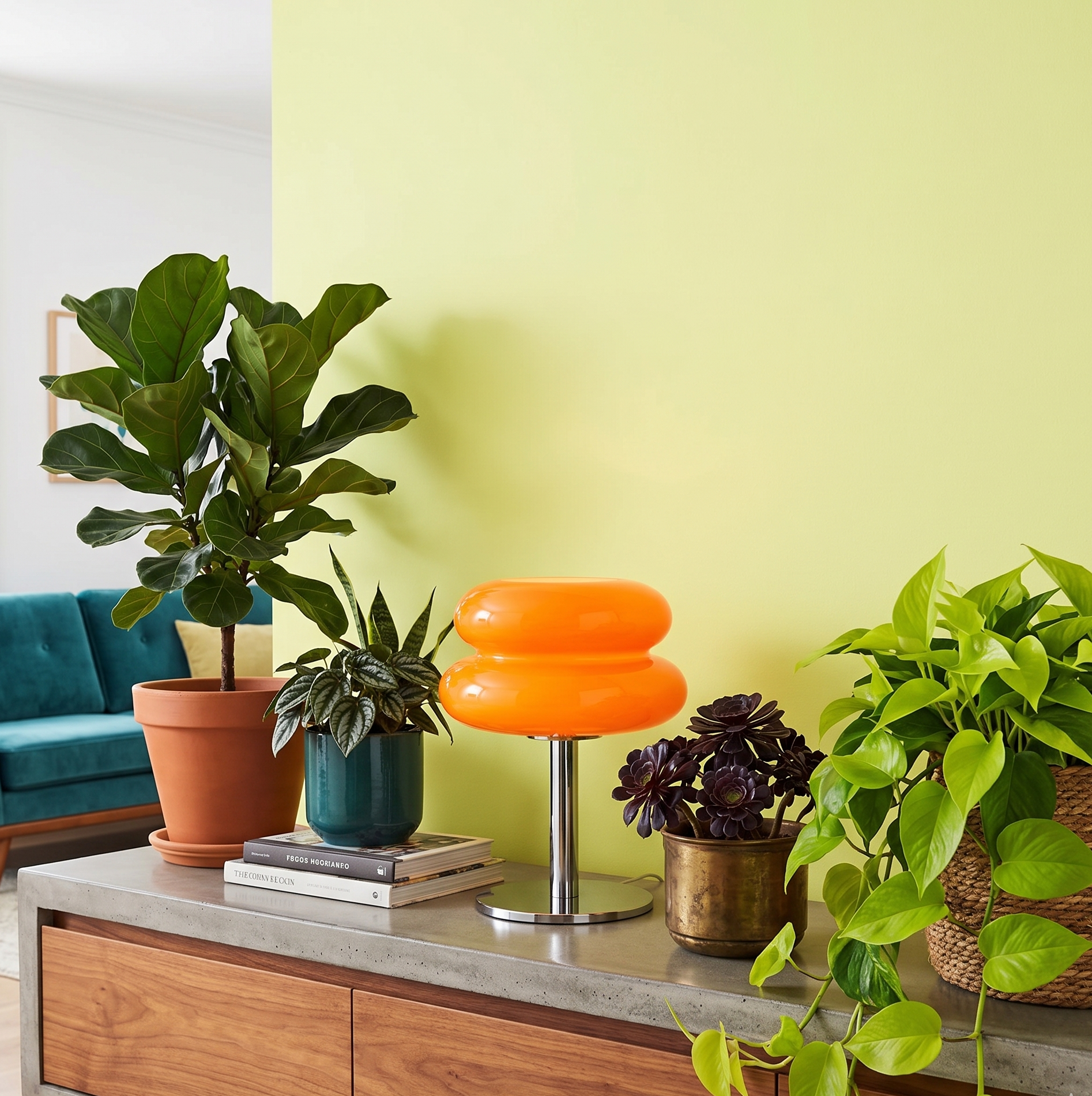 Modern Luxury Orange Table Lamp for Bedroom