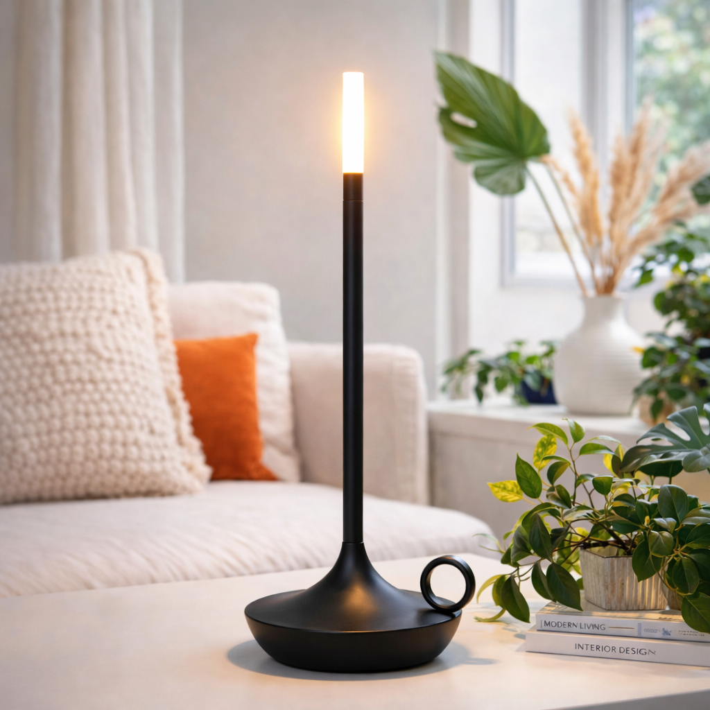 Modern Minimalist LED Vintage Candle Table Lamp
