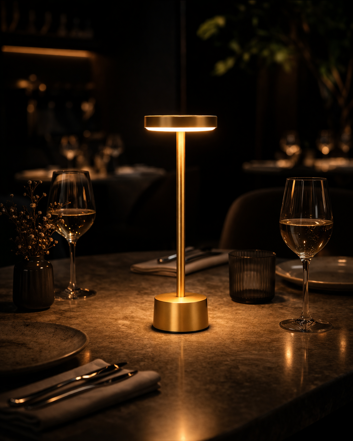 Modern LED Desk Lamp with USB Rechargeable Battery